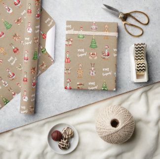 Kerstgans Merry Goosman Cadeaupapier