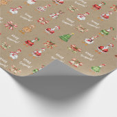 Kerstgans Merry Goosman Cadeaupapier (Hoek)
