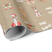 Kerstgans Merry Goosman Cadeaupapier (Rol Hoek)