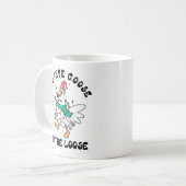 Kerstgans op de LOOSE Kerstmis Koffiemok (Voorkant links)