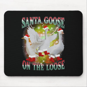 Kerstgans op de losse Santa Gekke Goose Ani Muismat