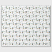 Kerstgans op wit cadeaupapier (Vlak)