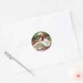 kerstgans ronde sticker (Envelop)