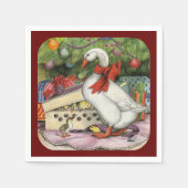kerstgans servetten (Voorkant)