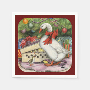 kerstgans servetten