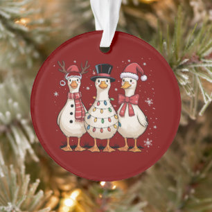 Kerstgans Sinterklaas Grappig Schattig Sneeuwman K Ornament