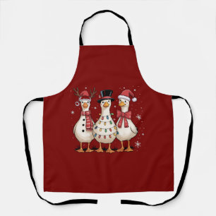 Kerstgans Sinterklaas Grappig Schattig Sneeuwman K Schort