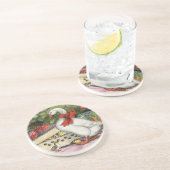 kerstgans zandsteen onderzetter (Zijkant)