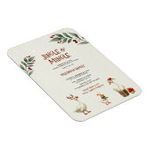 Kerstganzen Jingle Party Uitnodiging Magneet (Rechterzijde)