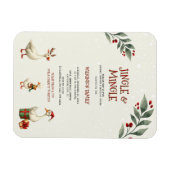 Kerstganzen Jingle Party Uitnodiging Magneet (Horizontaal)