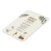 Kerstganzen Jingle Party Uitnodiging Magneet (Linkerzijde)