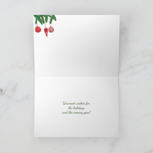 kerstganzen met rode sneeuwboeg kaart (Binnen)