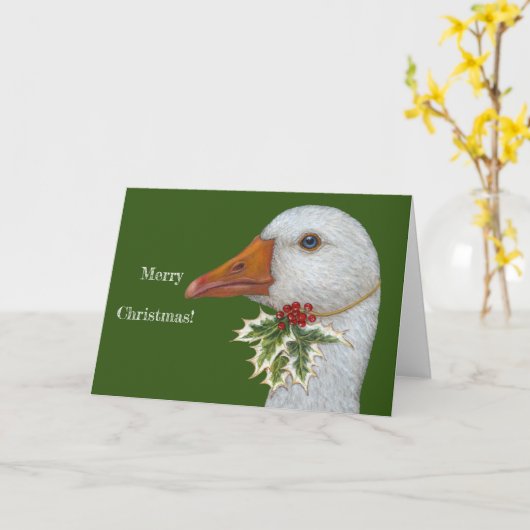 kerstganzenbetaalkaart kaart (Gele Bloem)