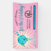 kerstgarens met haakhaakhaak, homespun-ambachten spandoek (Verticaal)