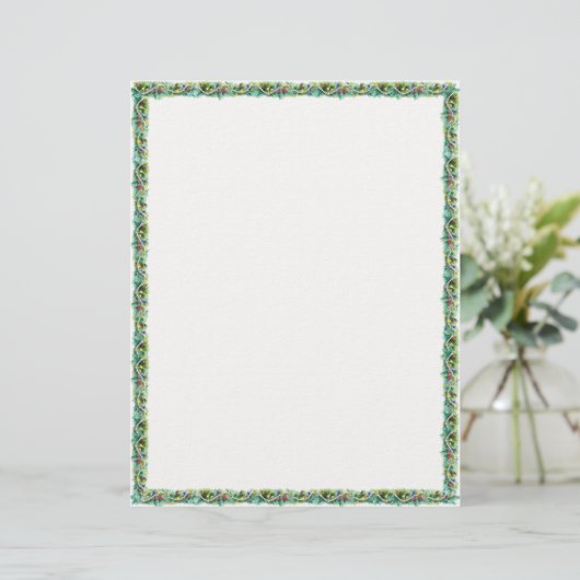 Kerstgarland Briefpapier (Staand voorkant)