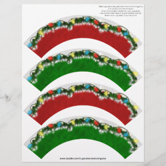 Kerstgarland Cupcake Cosie - RED en GREEN
