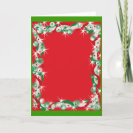KerstGarland-grens Feestdagen Kaart