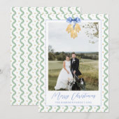 Kerstgarland Jingle Bells  fototoestel Feestdagenkaart (Voorkant / Achterkant)