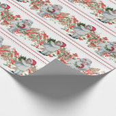 Kerstgarland  meisje Pinecone Berries Cadeaupapier (Hoek)