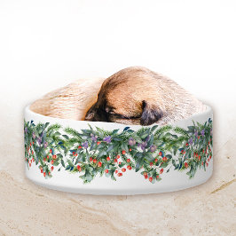 Kerstgarland met grove groenbessen voerbakje