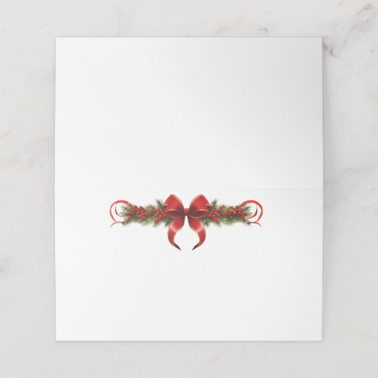 Kerstgarland Plaatskaartje (Buitenkant ongevouwen)