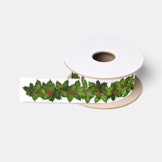 Kerstgarland Satijnen Lint (Spoel)