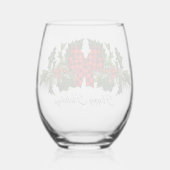 Kerstgarland Wijnglas Zonder Voet (Achterkant)
