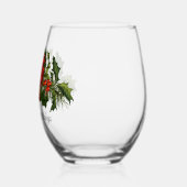 Kerstgarland Wijnglas Zonder Voet (Links)