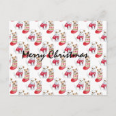 kerstgarnalen briefkaart (Voorkant)