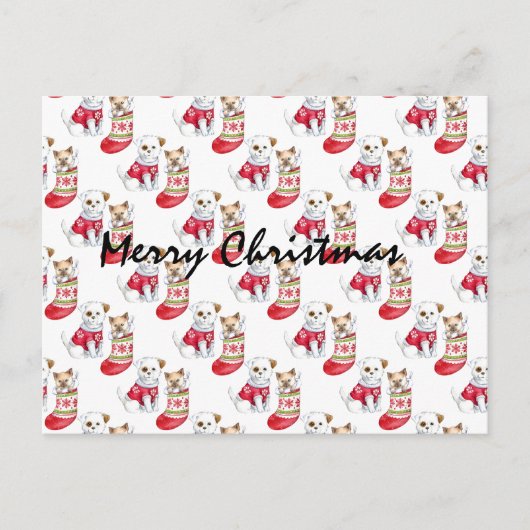 kerstgarnalen briefkaart (Voorkant)