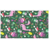 kerstgarnalen dinosaurus kwal kerstman tafelkleed (Voorkant (Horizontaal))