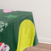 kerstgarnalen dinosaurus kwal kerstman tafelkleed (Voorbeeld)