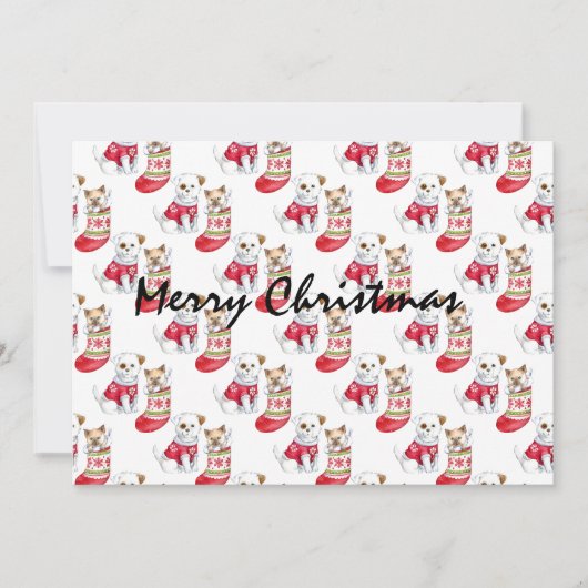 kerstgarnalen kaart (Voorkant)