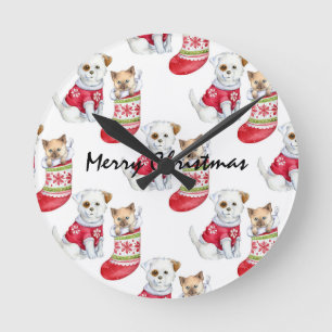 kerstgarnalen ronde klok