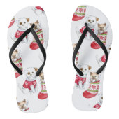 kerstgarnalen teenslippers (Voetbed)