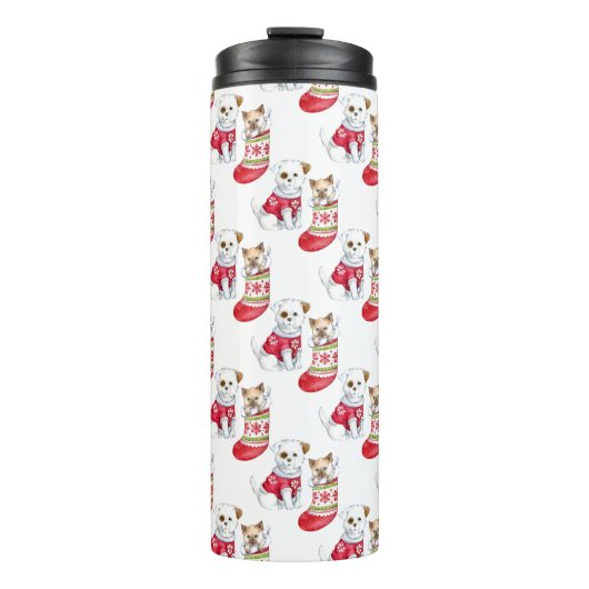 kerstgarnalen thermosbeker (Voorkant)