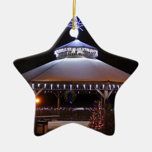 KerstGazebo Keramisch Ornament (Voorkant)