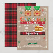 kerstgebak en pajama feestjes kaart (Voorkant / Achterkant)