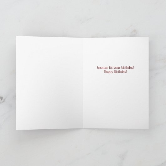 kerstgebak Man BIRTHDAY Card Feestdagen Kaart (Binnen)