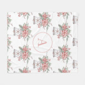 kerstgebak Monogram Fleece Blanket (Voorkant (Horizontaal))