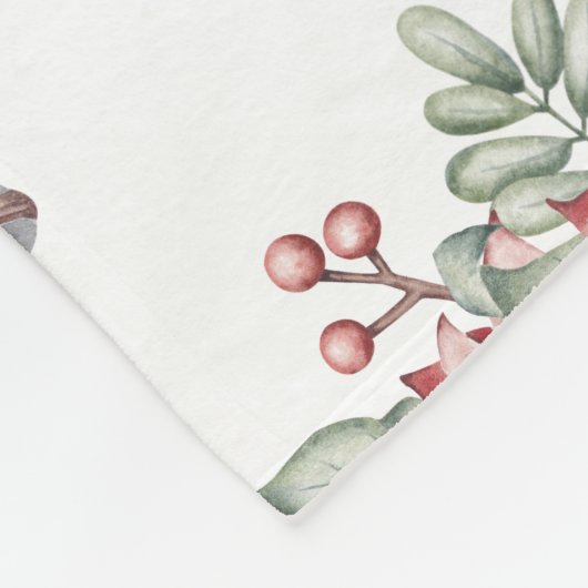 kerstgebak Monogram Fleece Blanket (Hoek)