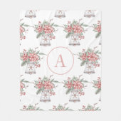 kerstgebak Monogram Fleece Blanket Deken (Voorkant)