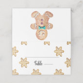 kerstgebak plaatskaartje (Buitenkant ongevouwen)