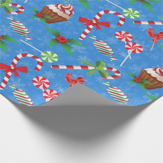 kerstgebak, Snoep en gebak Cadeaupapier (Hoek)