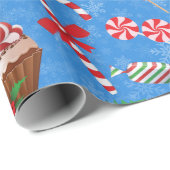 kerstgebak, Snoep en gebak Cadeaupapier (Rol Hoek)