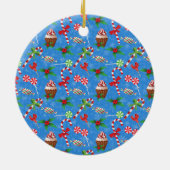 kerstgebak, Snoep en gebak Keramisch Ornament (Achterkant)