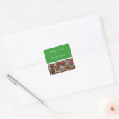 Kerstgebak Vierkante Sticker (Envelop)