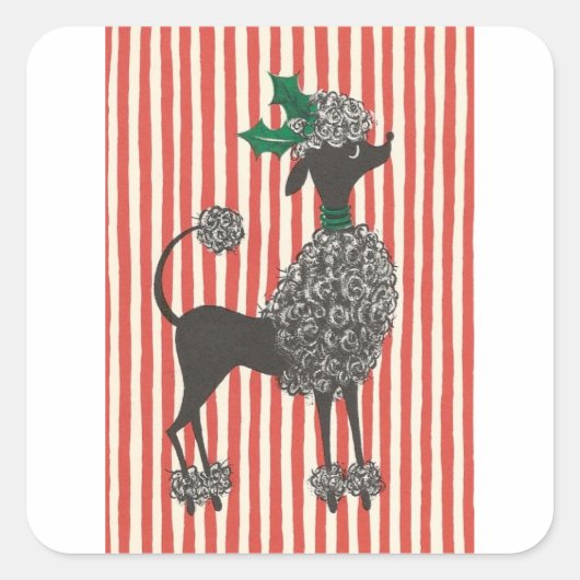 kerstgebak vierkante sticker (Voorkant)