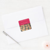 Kerstgebak Vierkante Sticker (Envelop)