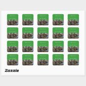 Kerstgebak Vierkante Sticker (Vel)
